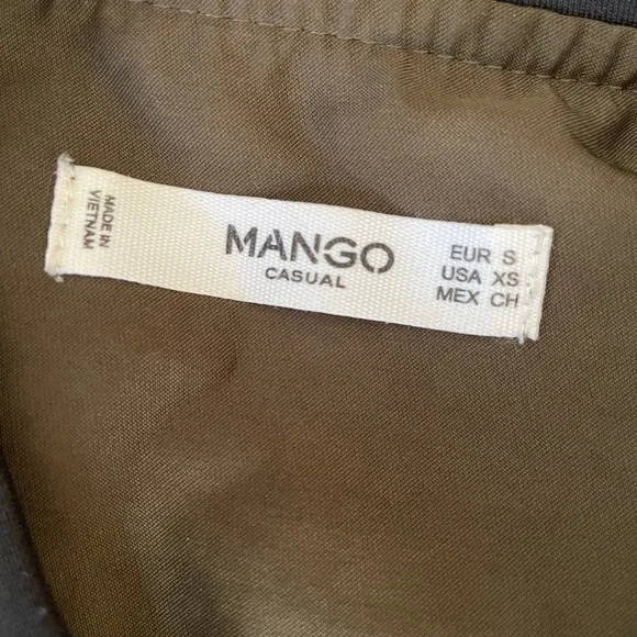 Mango Khaki olive green Military Jacket NWOT size Small but oversized - Picture 2 of 6